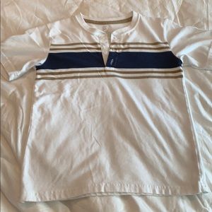 Boys short sleeve shirt with striped design